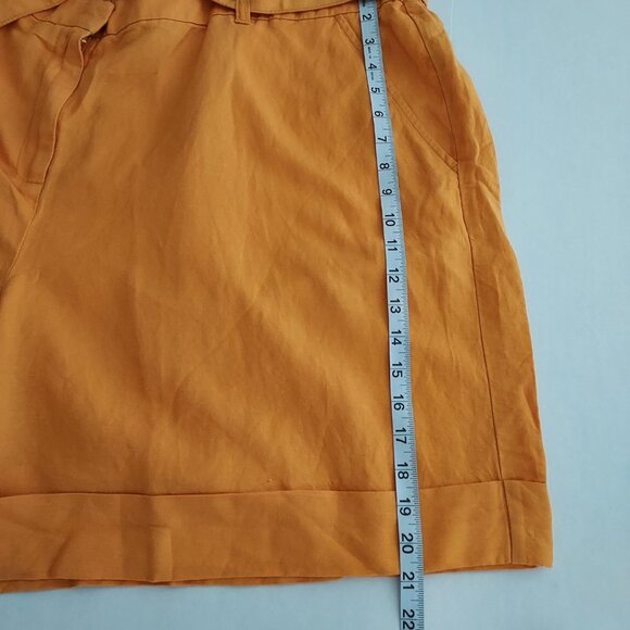 Lane Bryant Linen Blend Orange Shorts Size 26/28 NWT - Picture 2 of 8